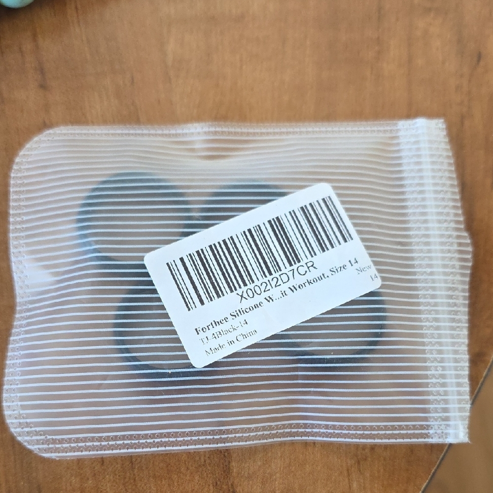 Size 14 Black Silicone Rings